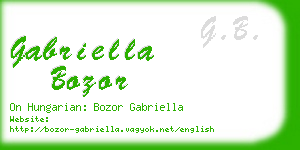 gabriella bozor business card